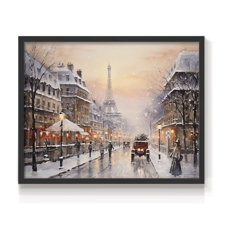 Chirstmas Art-CCCXIV -Framed Print - Restickable, H 8 po x l 10 po, Noir, noir, noir, noir