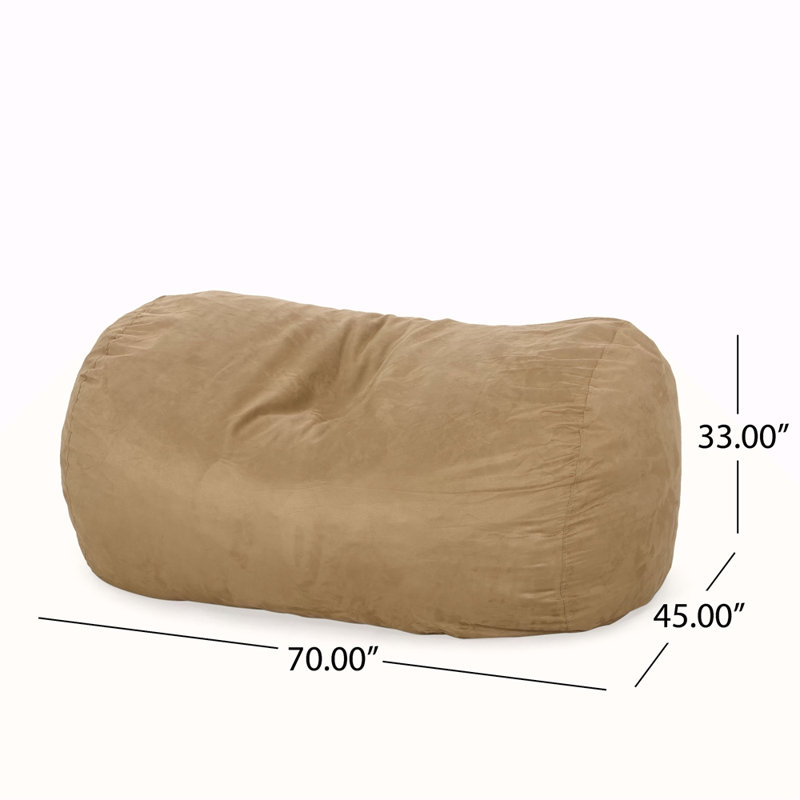 Microfibre cylindrique, Microfibre beige, H 33,11 po x l 70,11 po x P 45,11 po