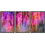 «Mauve et doré, aquarelle et paillettes», 3 pièces sur toile-98804124-98804128