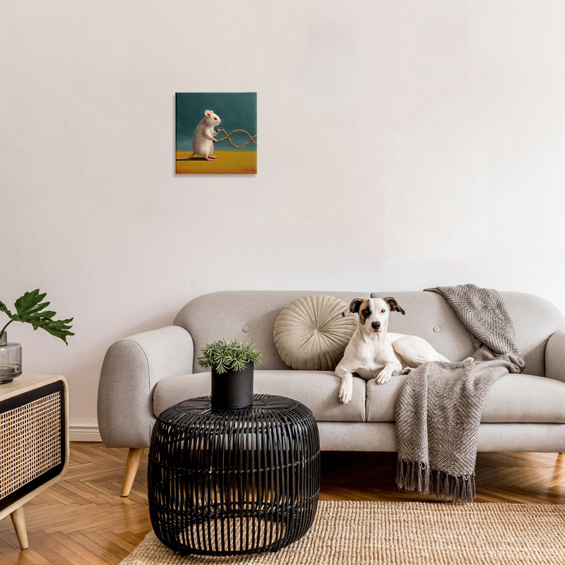 "Focused souris" par Lucia Heffernan sur toile, H 17 po x l 17 po