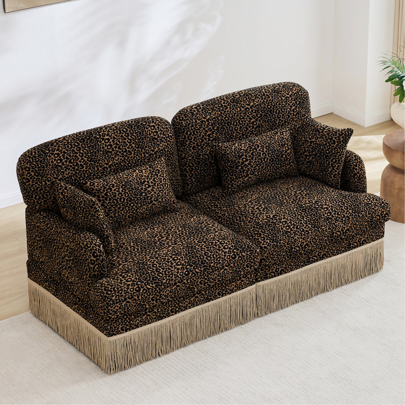 Canapé Comfy Chenille Leopard, Brun