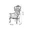 Fauteuil de loisir en bois véritable capitonné de style européen-100524133