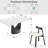 5-Piece Modern Rectangular Sintered Stone Dining Table Set With 4 Faux Leather Chairs-116240186-116240188-116240190