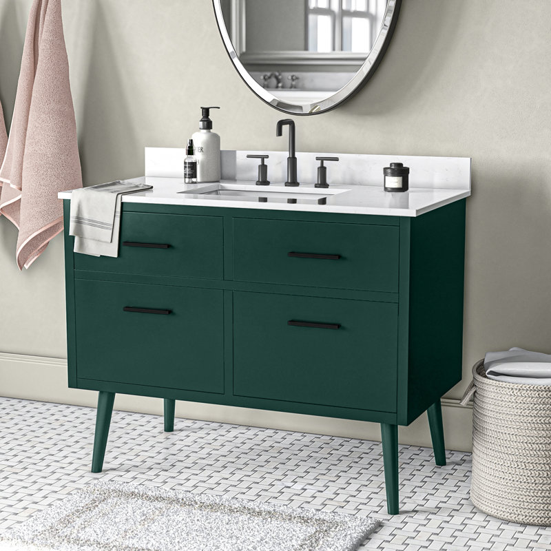 Ensemble de meuble-lavabo simple 42 po Steinfeldt, Bleu