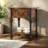 End Table With Storage Shelf Industrial Side Table Narrow Sofa Table