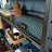 Desk With Hutch, Brown finish