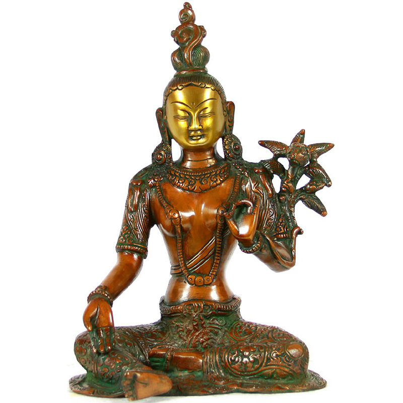 Bouddha tibétain, déesse du sauveur, Tara verte
