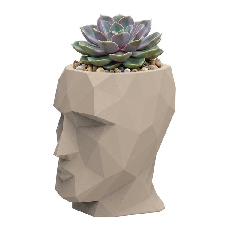 Adan Planter, 27.5" H x 26.75" W x 19.75" D, Cream
