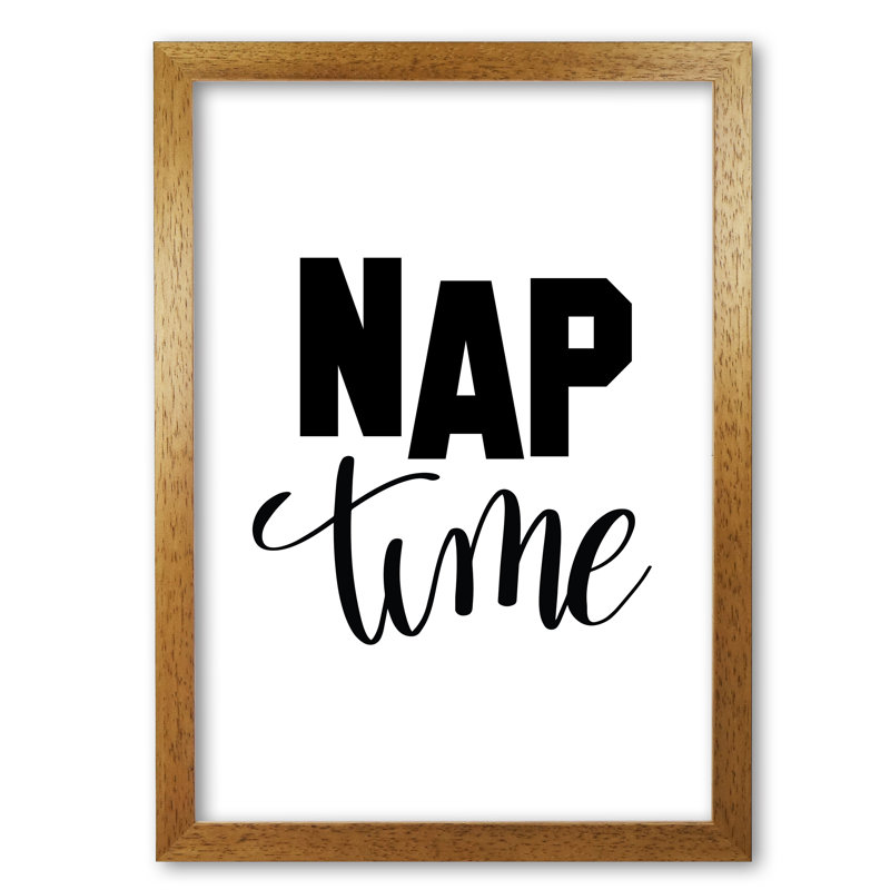 Nap Time - Print, Honey Oak Frame, 30 cm H x 21 cm W x 5 cm D