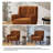 Jaqueze Upholstered Orange Velvet Tufted Wide Back Armchair with Solid Wood Legs-1447927629