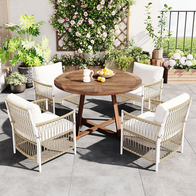 Ensemble de table de salle à manger extensible 5 pièces Modern