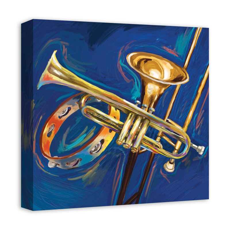 «Trumpet Trombone and Tambourine», reproduction sur toile