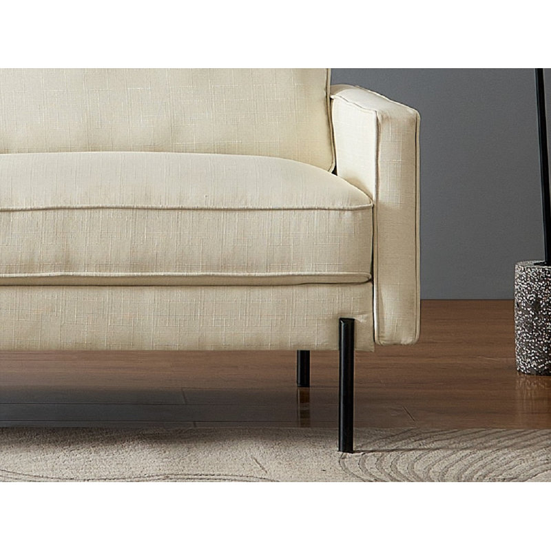 Canapé Aurane, Lin beige naturel