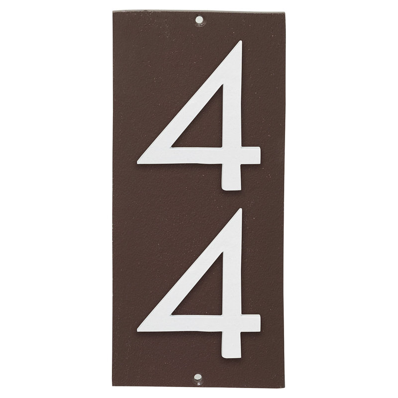 Plaque murale rectangulaire verticale flottante 6 po, Oui, Bronze romain / blanc