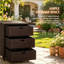Porte-serviettes d'extérieur, 3 tiroirs, armoire de rangement en rotin