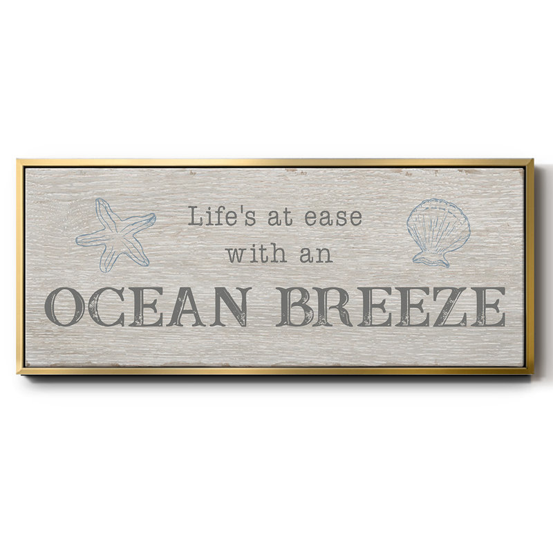 Ocean Breeze- Framed Canvas, 24" H x 60" W