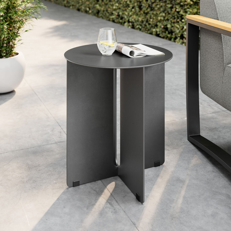 Table d'appoint d'extérieur en aluminium Tecton, Gris anthracite