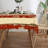 60" x 120 Independence Day Distressed Flag Star Tablecloth Scalloped, for Rectangular Table, Event & Home