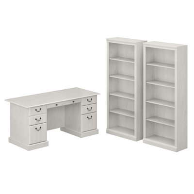 Raker 3 Piece Executive Desk Office Set