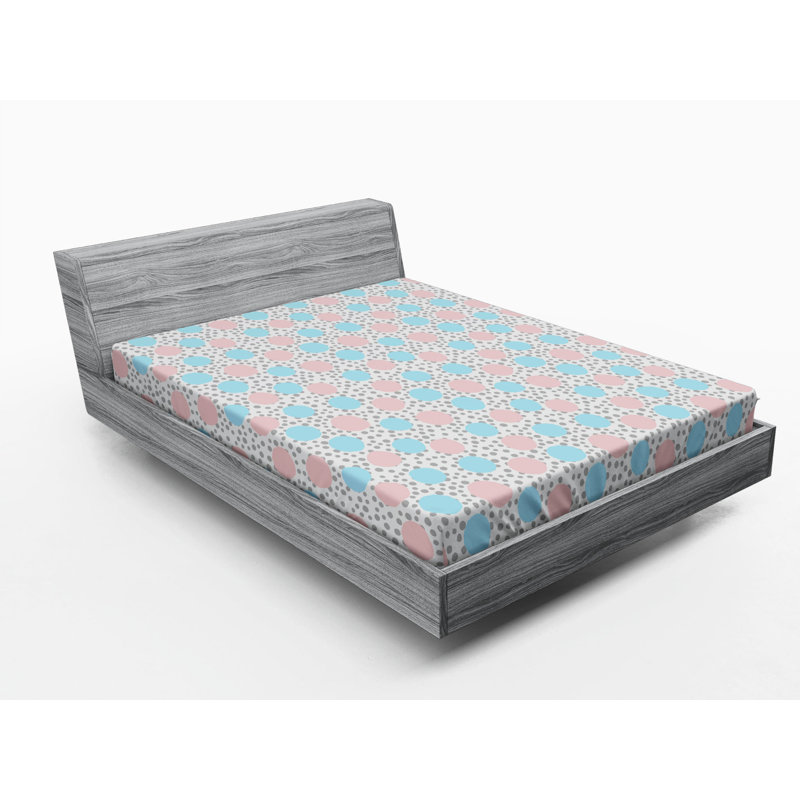 Microfiber Polka Dots Fitted Sheet, Full Fitted Sheet