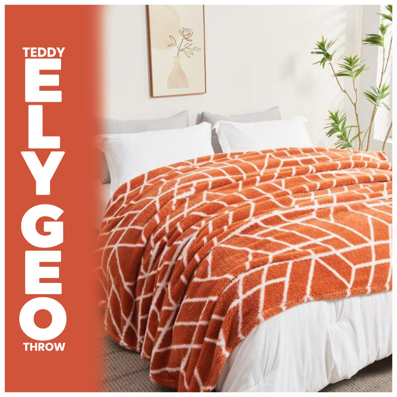 Standard Heated Throw Blanket, W130 x L180cm, Rust