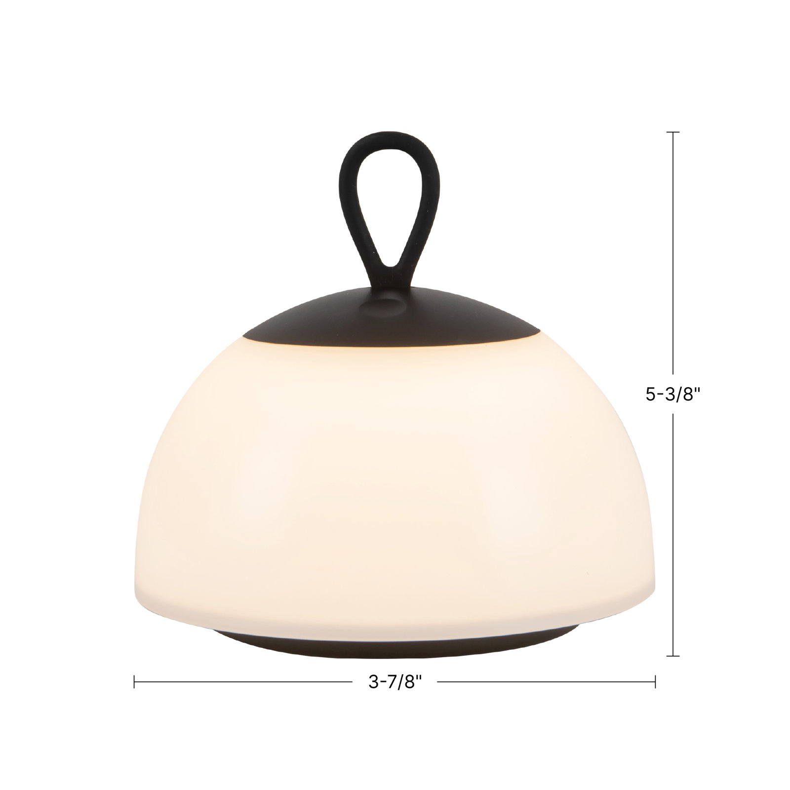 Idra 5-in Fresh Green Dimmable LED Exterior Portable Lamp, Matte Black