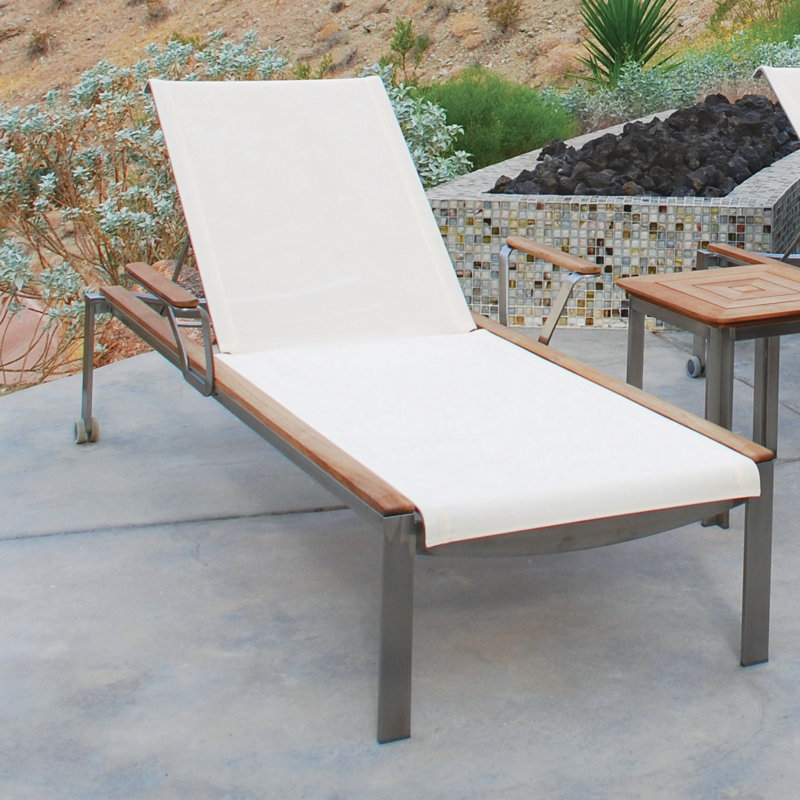 Tivoli Outdoor Chaise Lounge, Cream, No