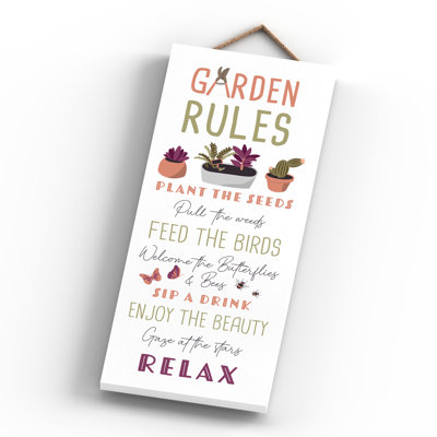 Garden Rules Signs and Plaques