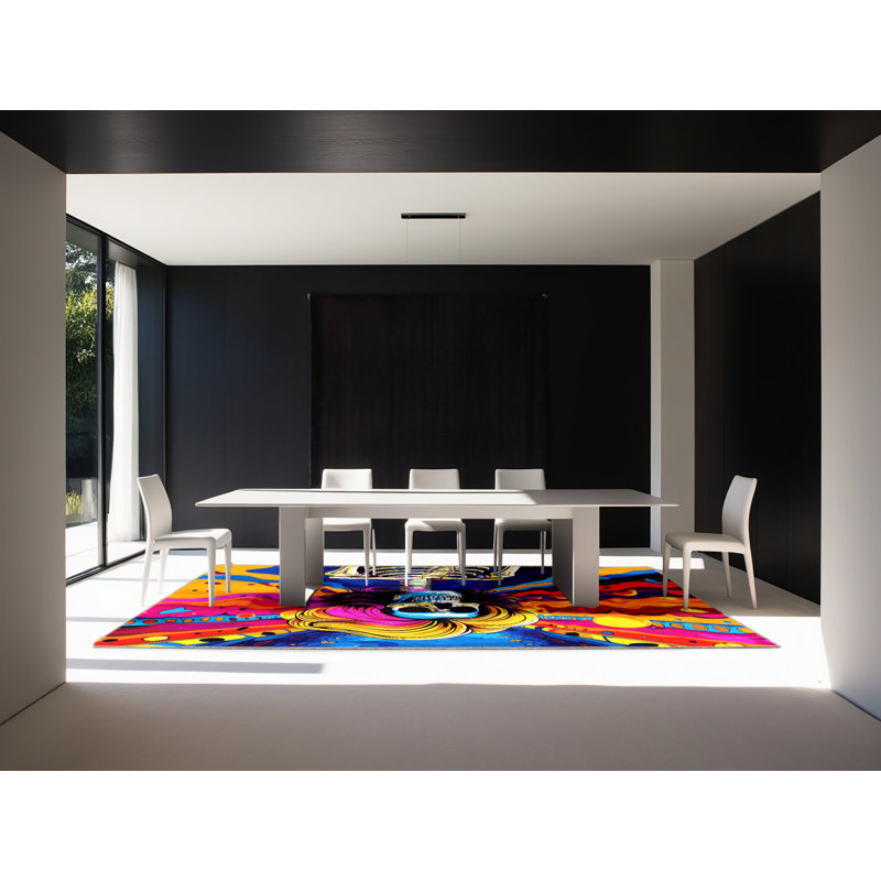 Flux Bloom Rug, Rectangle 2' x 3'