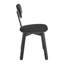 Chaise d'appoint Fierro en noir mat