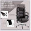 Fauteuil de massage avec 6 points de vibration, fauteuil d'ordinateur inclinable en cuir de polyuréthane chauffant lombaire avec hauteur réglable, repose-pieds et fonction d'inclinaison-534619662