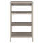 Armoire à linge de cuisine d'apparence grise - 4 tablettes et 1 porte, assemblage pratique pour une utilisation quotidienne sans effort