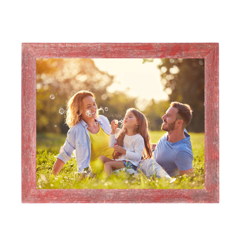 11X17 Rustic Espresso Picture Frame, Red, 13" x 19"