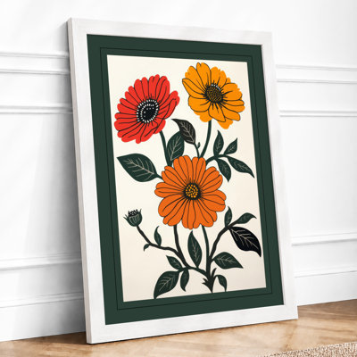 Daisy Study Botanical - Framed Print