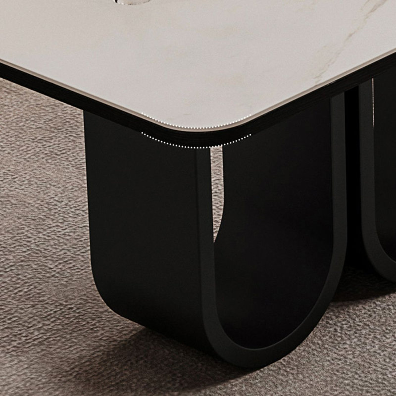 White Rectangular Stone Writing desk, 29.53"H*62.99"W*31.5"D