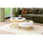 Modern Round Nesting Coffee Table With Drawers