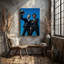 Toile «A Dramatic Low Angle Shot» mettant en vedette deux hommes vêtus habilement en costume noir, exsudant un sentiment de confiance et d'intensité, art mural-1991529018
