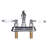 Classic 4-Inch Centerset Bathroom Sink Faucet in Chrome with Dual Lever Handles-116191695