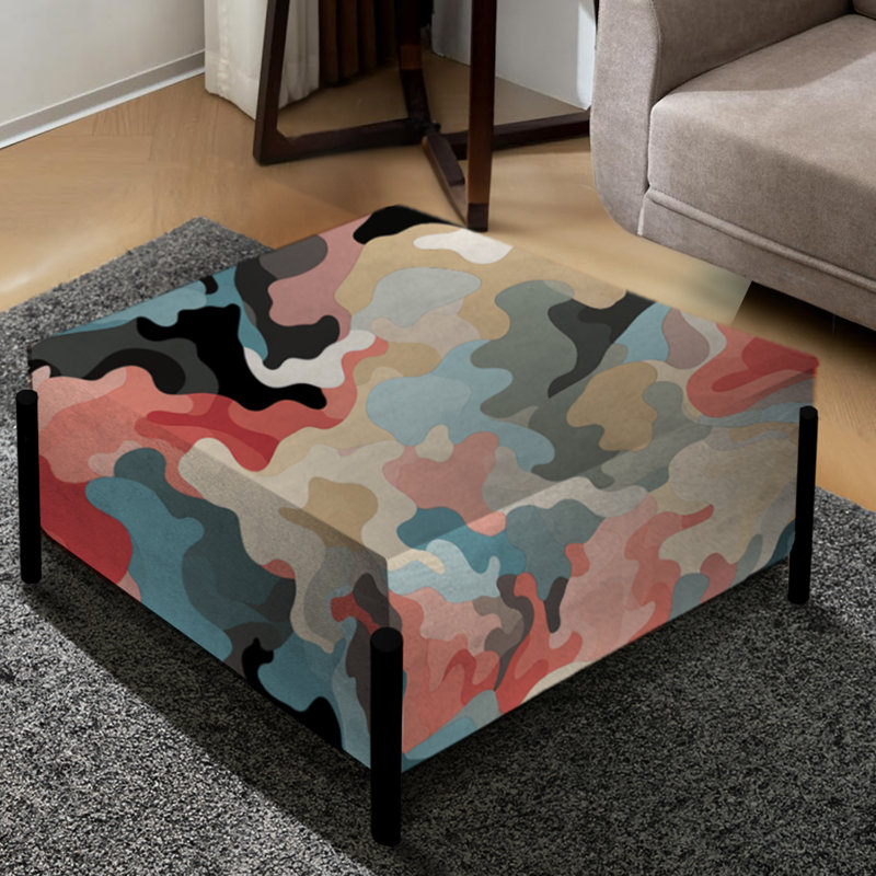 Repose-pieds carré grand camouflage Soft Color Fusion