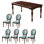 Antique solid wood table set