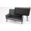 Fauteuil d'appoint 47,24 po de large à dossier capitonné 2 places avec coussin en mousse à haute densité de qualité supérieure en lin / suède pour petits espaces-1761328663