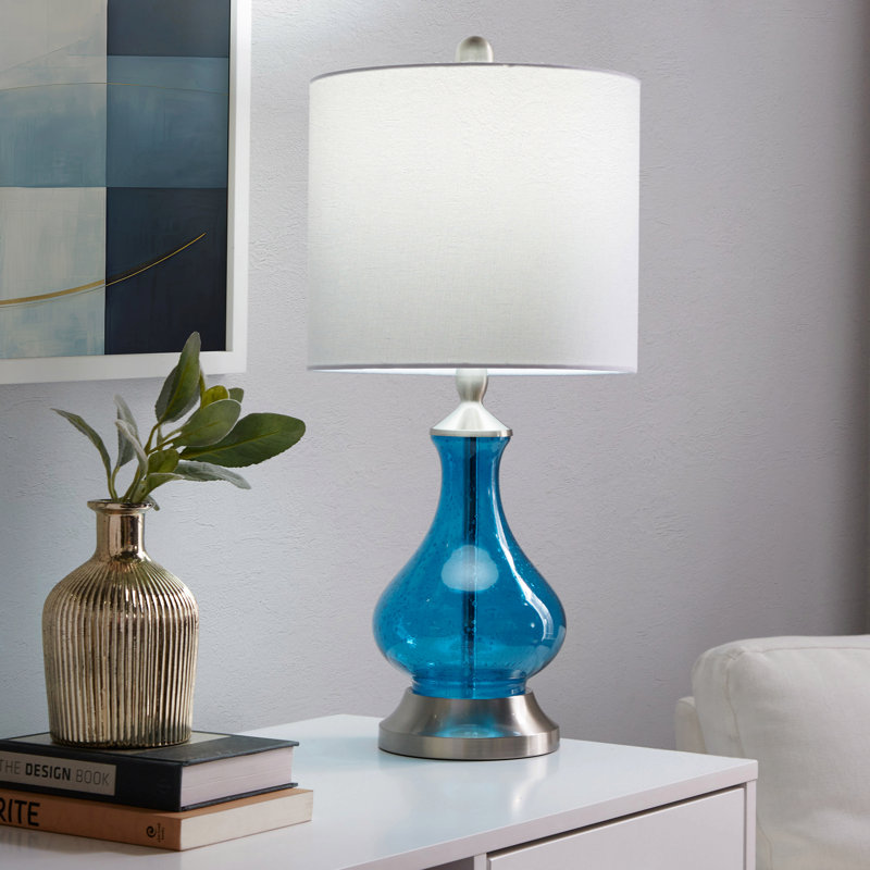 Lampe d'appoint en verre 22 po Jasmine