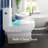 Eviva 1.28 GPF Elongated Comfort Height Chair Height Floor Mounted One-Piece Toilet with Seat Included