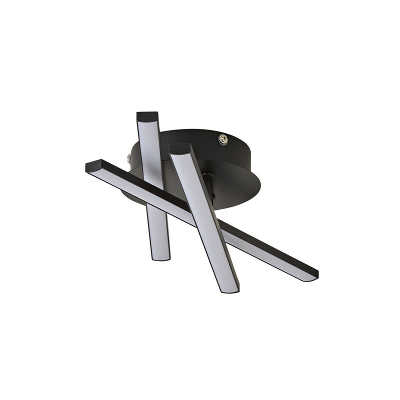 Caraline Matte Black 3 - Bulb 9.5cm H No Power Source Required / Manual Integrated LED Outdoor Sconce
