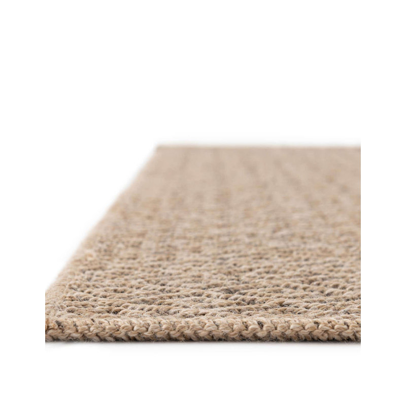 Daphne Geometric Machine Woven Polypropylene Area Rug in Brown, Square 12'2"