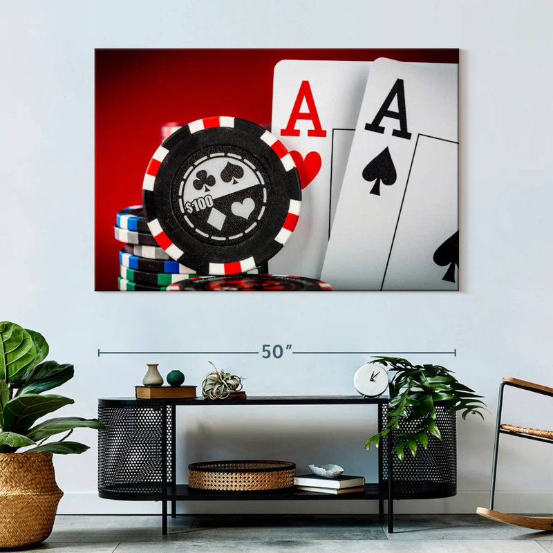 'Chips And Aces, 34" H x 51" W