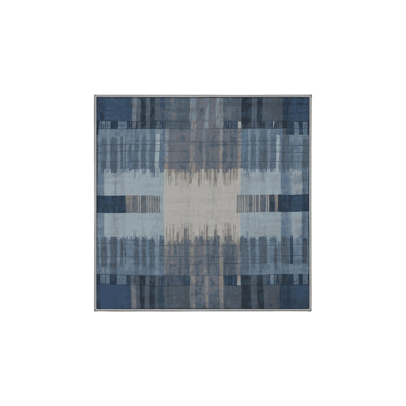 Tapis gris lavable à la machine, Carré 4 pi