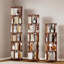 Bibliothèque en bois massif pivotante à 360 ° Oliver, équipée de roues de frein, permettant un ajustement flexible-1752471737-1765502093