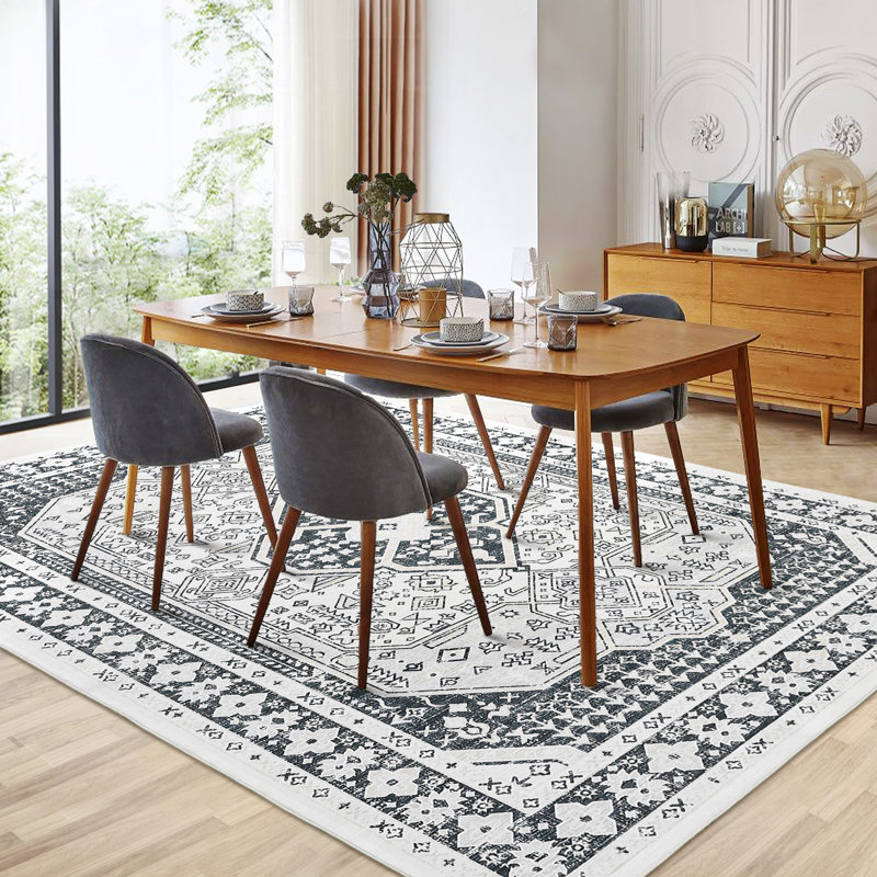 Tapis rectangulaires lavables Bevus pour le salon, Rectangle 8 pi x 10 pi