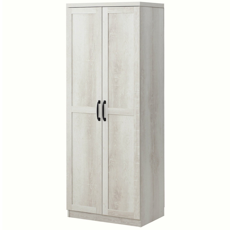 Antique White Recessed Panel Kitchen Pantry Cabinet